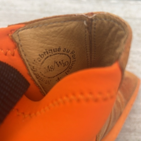 HOST PICK 💥John Fluevog Orange 🍊 Chelsea Leather Sneaker Ankle Boot Size 10 - Picture 13 of 15